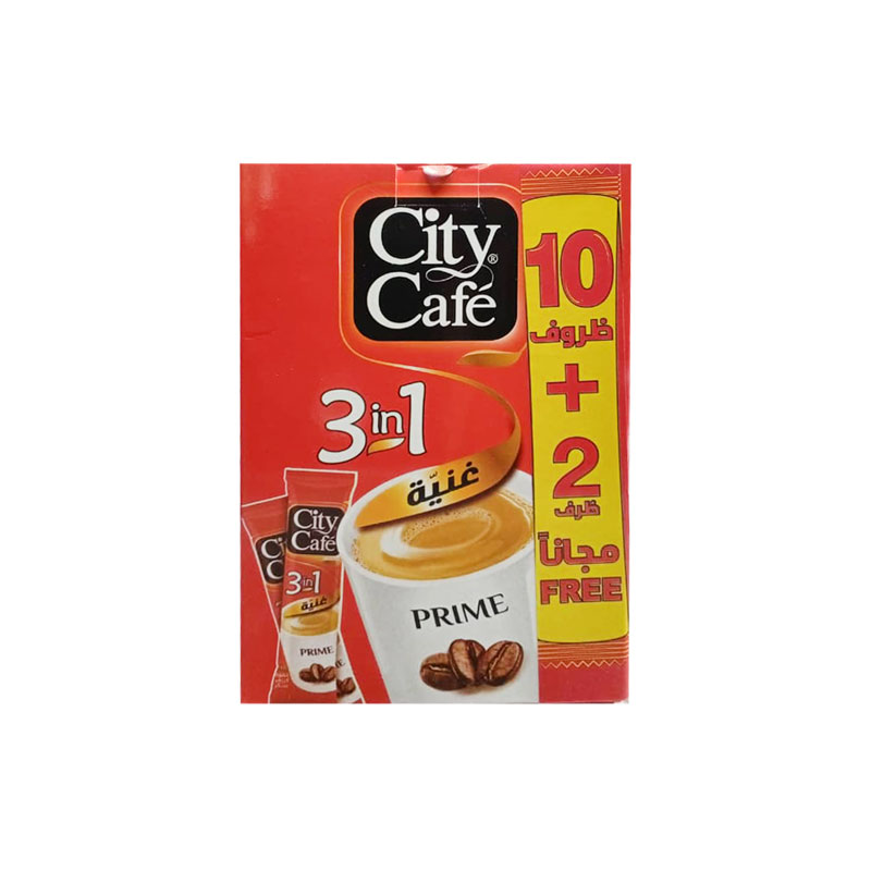 ظروف 3ب1 ستيك 18غ 10 ظرف + 2 مجانا 1*12 - سيتي كافيه (ID: 1335)