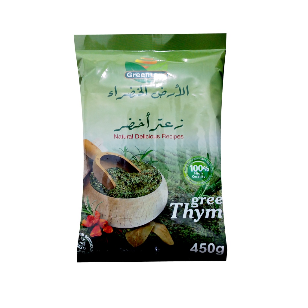 الأرض الخضراء زعتر اخضر 450 غ 1*12 - الدرة - (ID: 1954)