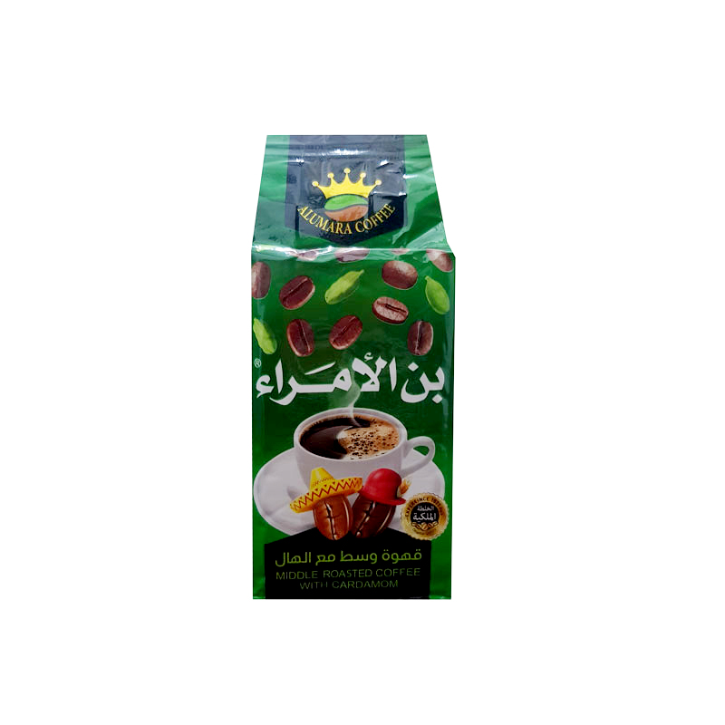 قهوة وسط مع هال (أخضر) 100 غ 1*20 - الأمراء - (ID: 2145)