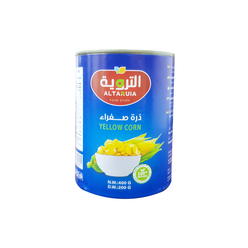 ذرة  صفراء 400 غ صافي 200 غ تنك 1*24 - التروية - (ID: 5450)