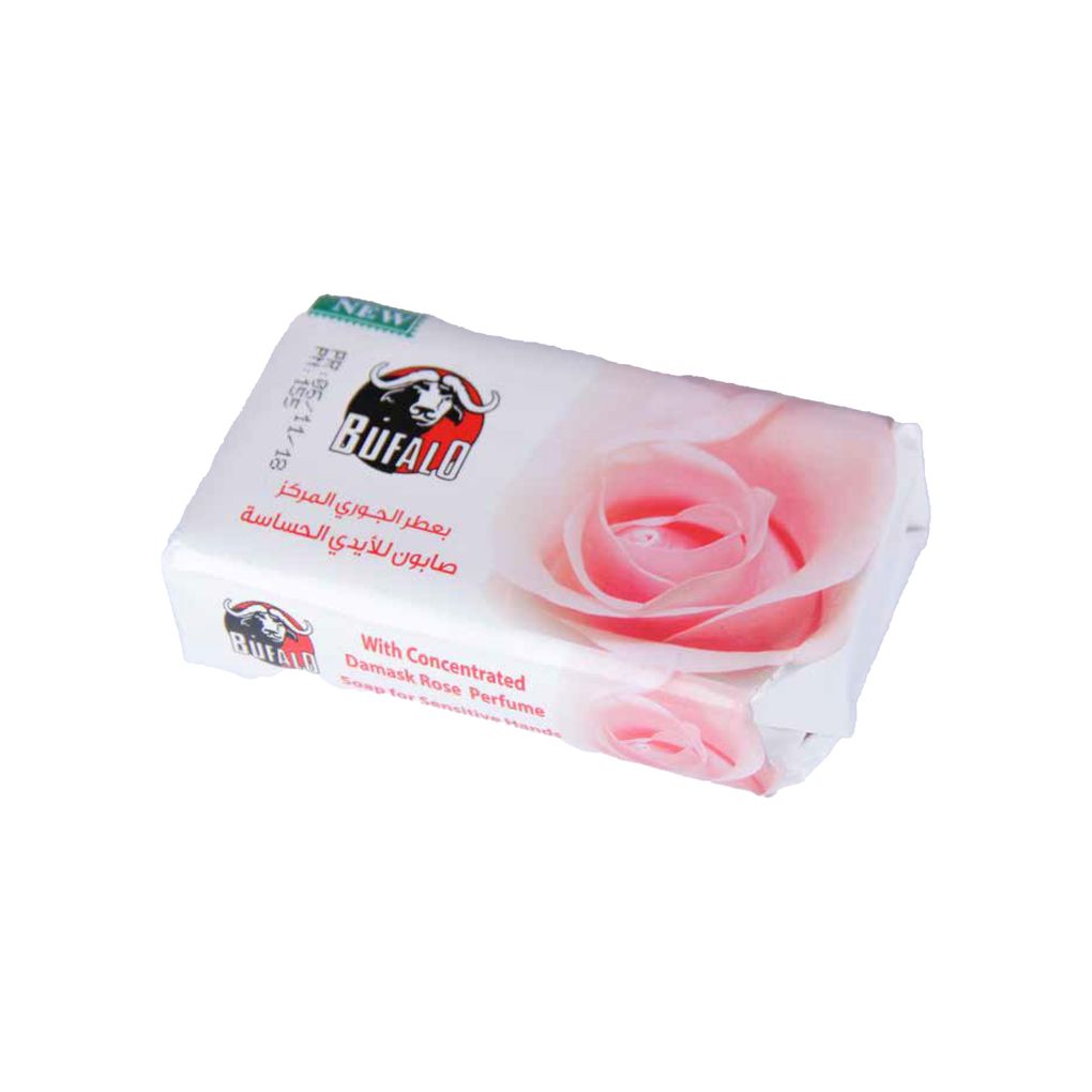 صابون يدين  125 غ  بعطر الجوري  1*72 - بوفالو - (ID: 704)