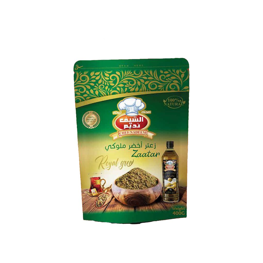 زعتر أخضر ملوكي (سمسم اكسترا) 400 غ 1*12 - الشيف نديم - (ID: 830)